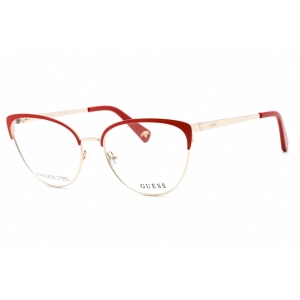 Guess Women's Eyeglasses - Full Rim Red/Other Metal Cat Eye Shape Frame | GU5217 068