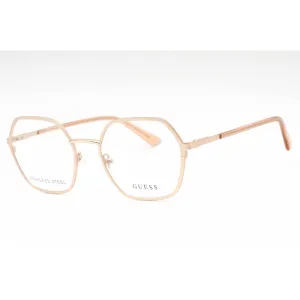 Guess Women's Eyeglasses - Pale Gold Metal Geometric Shape Full Rim Frame | GU2912 032