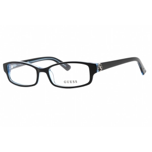 Guess Women's Eyeglasses - Shiny Blue Plastic Full Rim Rectangular Frame | GU2526 090