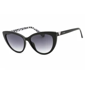 Guess Women's Sunglasses - Shiny Black Plastic Full Rim Cat Eye Frame | GU5211 01B