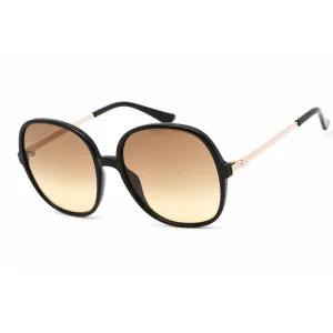Guess Women's Sunglasses - Shiny Black Plastic Oval Shape Full Rim Frame | GU7844 01F