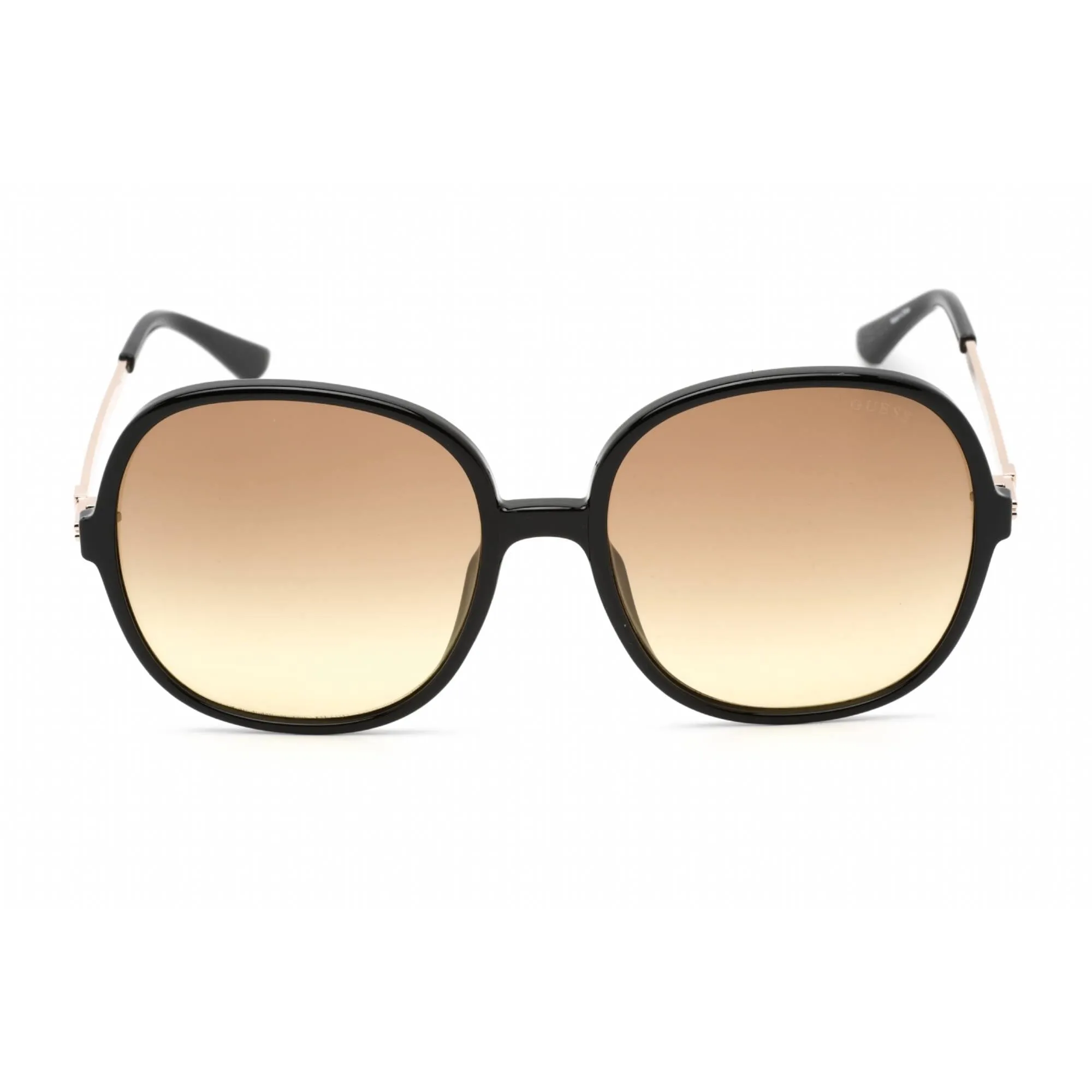 Guess Women's Sunglasses - Shiny Black Plastic Oval Shape Full Rim Frame | GU7844 01F