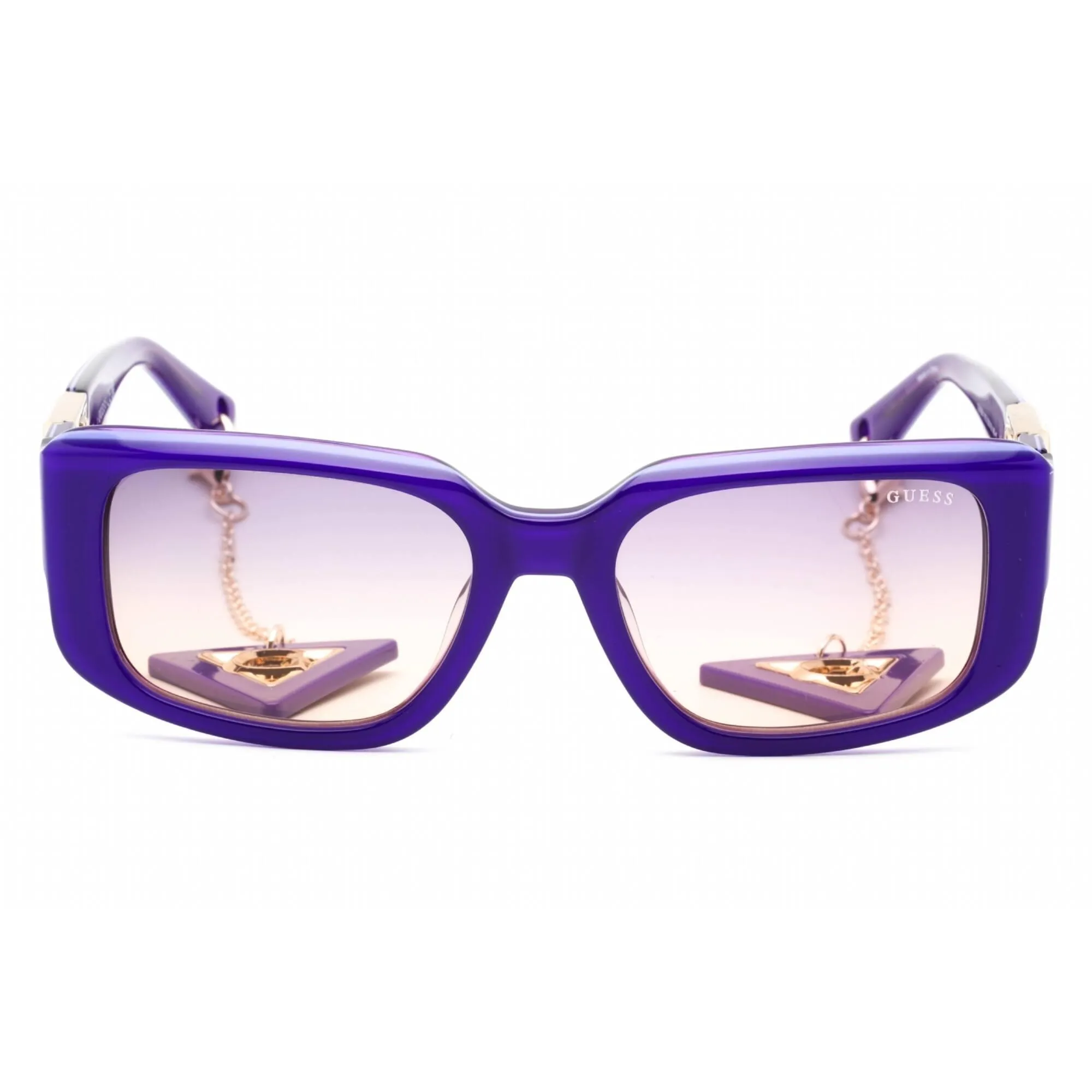 Guess Women's Sunglasses - Shiny Violet Plastic Full Rim Rectangular | GU7891 81Z