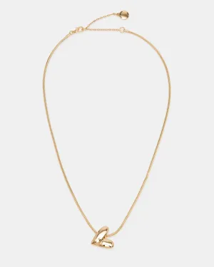 HEART PENDANT NECKLACE GOLD