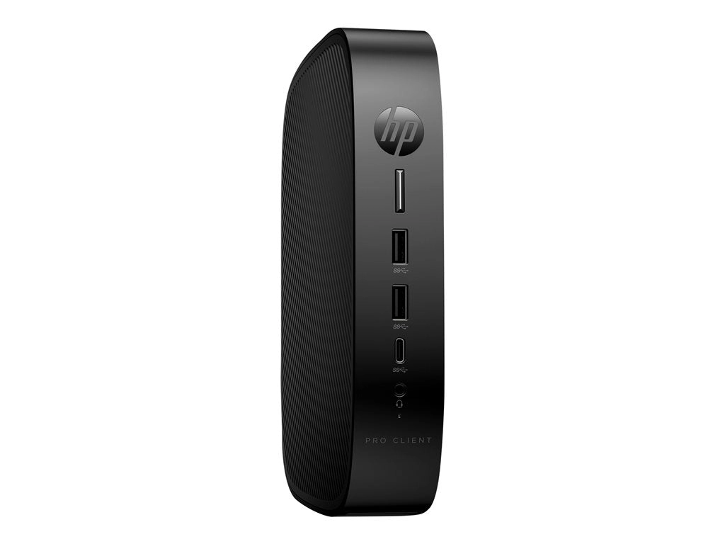 HP Pro t550 - Thin client - USFF 1 x Celeron J6412 / up to 2.6 GHz - RAM 4 GB - flash 32 GB - eMMC - UHD Graphics - Gigabit Ethernet, 790F5AT#ABA