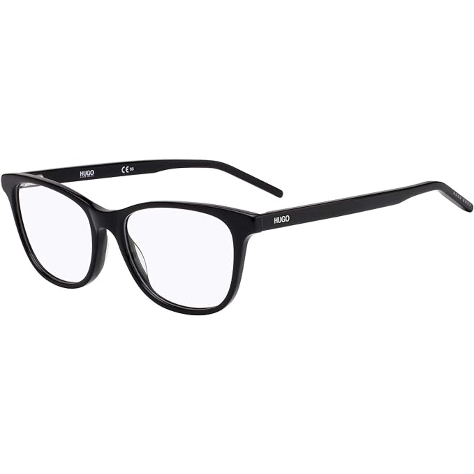 Hugo Women's Eyeglasses - Black Plastic Square Frame Demo Lens | HUGO HG 1041 807