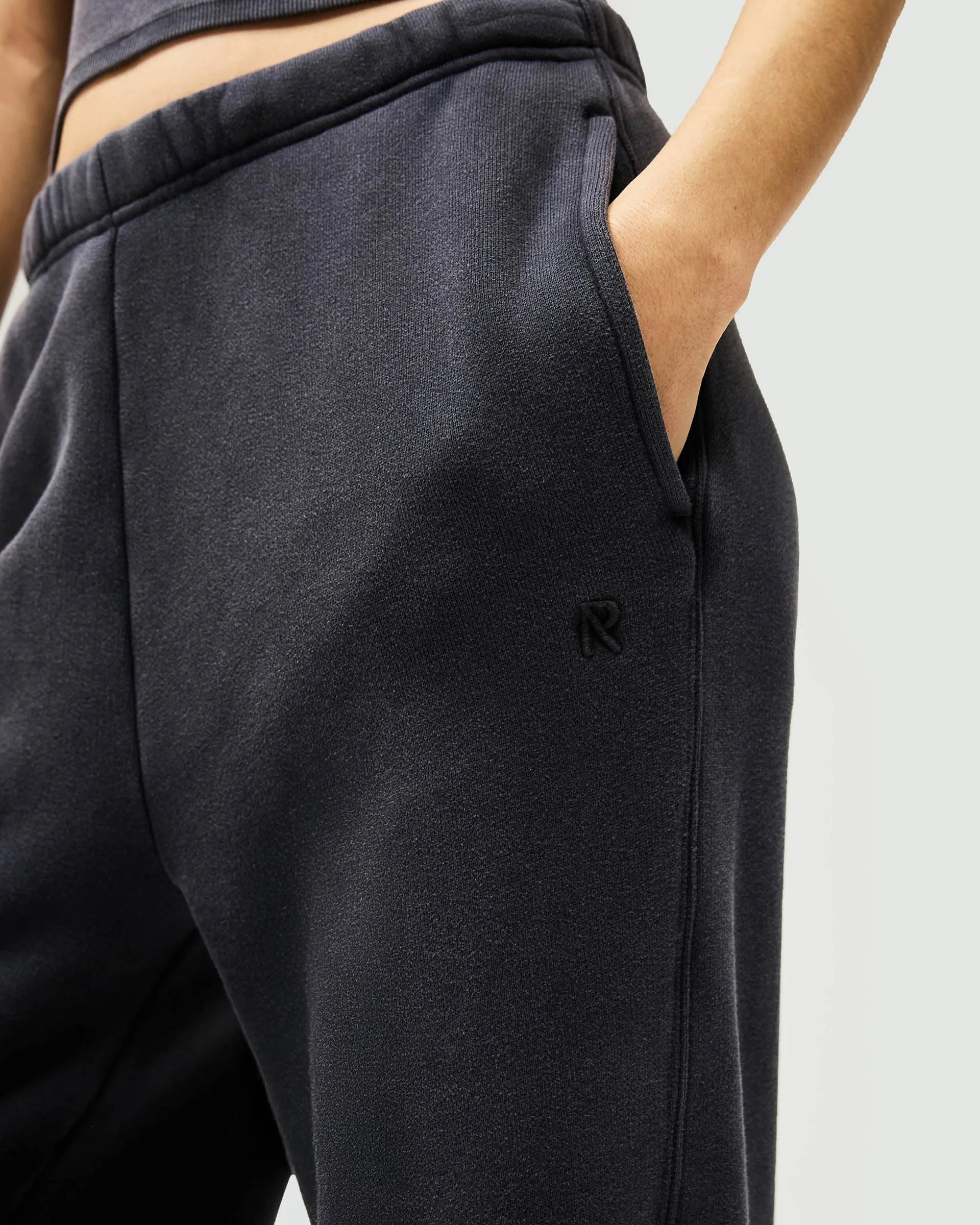Initial Twisted Seam Jogger - Washed Black