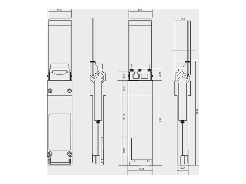 Integra Optics - QSFP28 transceiver module (equivalent to: Extreme 10406) - 100 GigE optical - 100GBase-SWDM4 - LC multi-mode 10406-IO