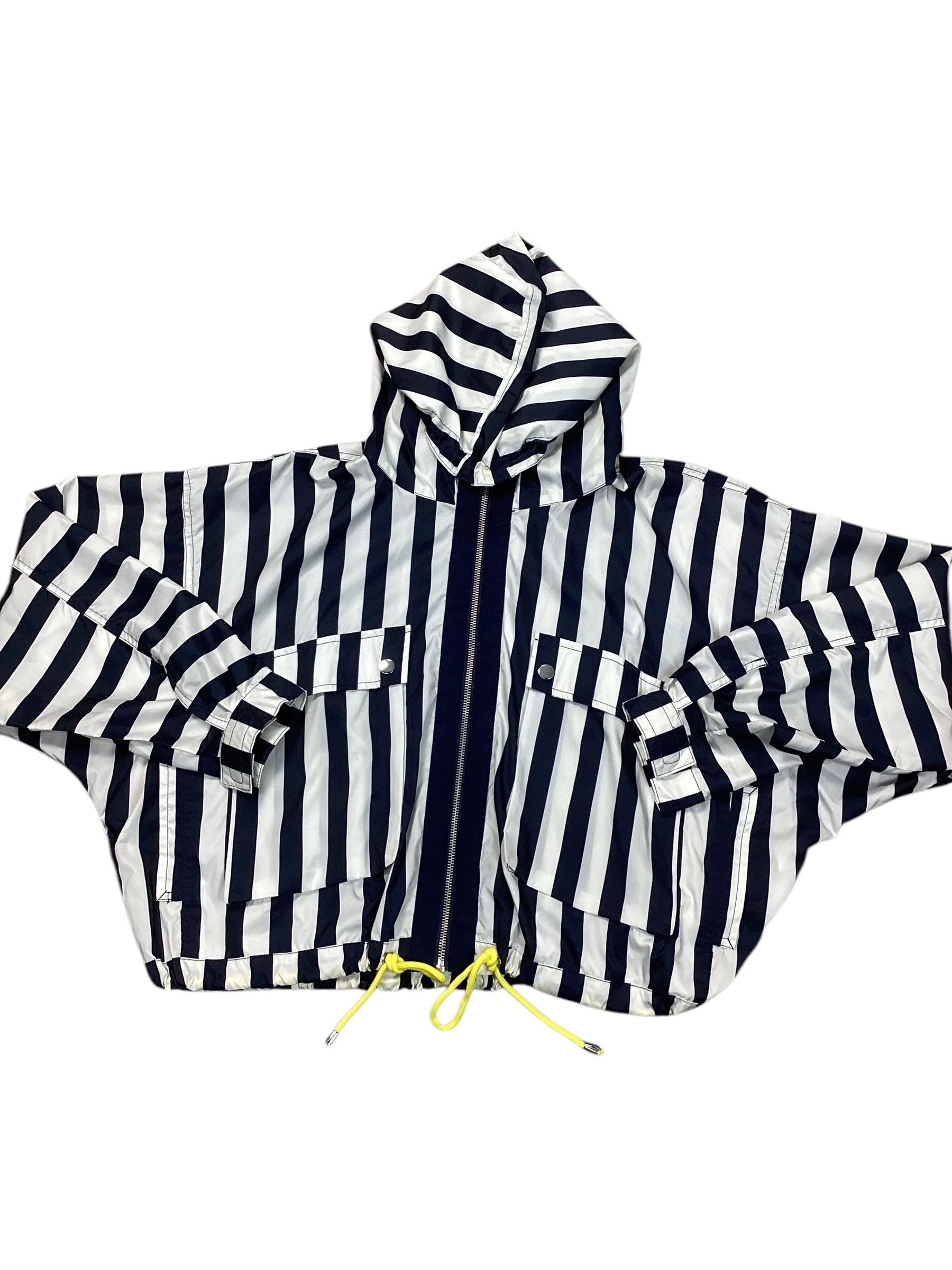 Jacket Windbreaker By Zara In Striped Pattern, Size:M