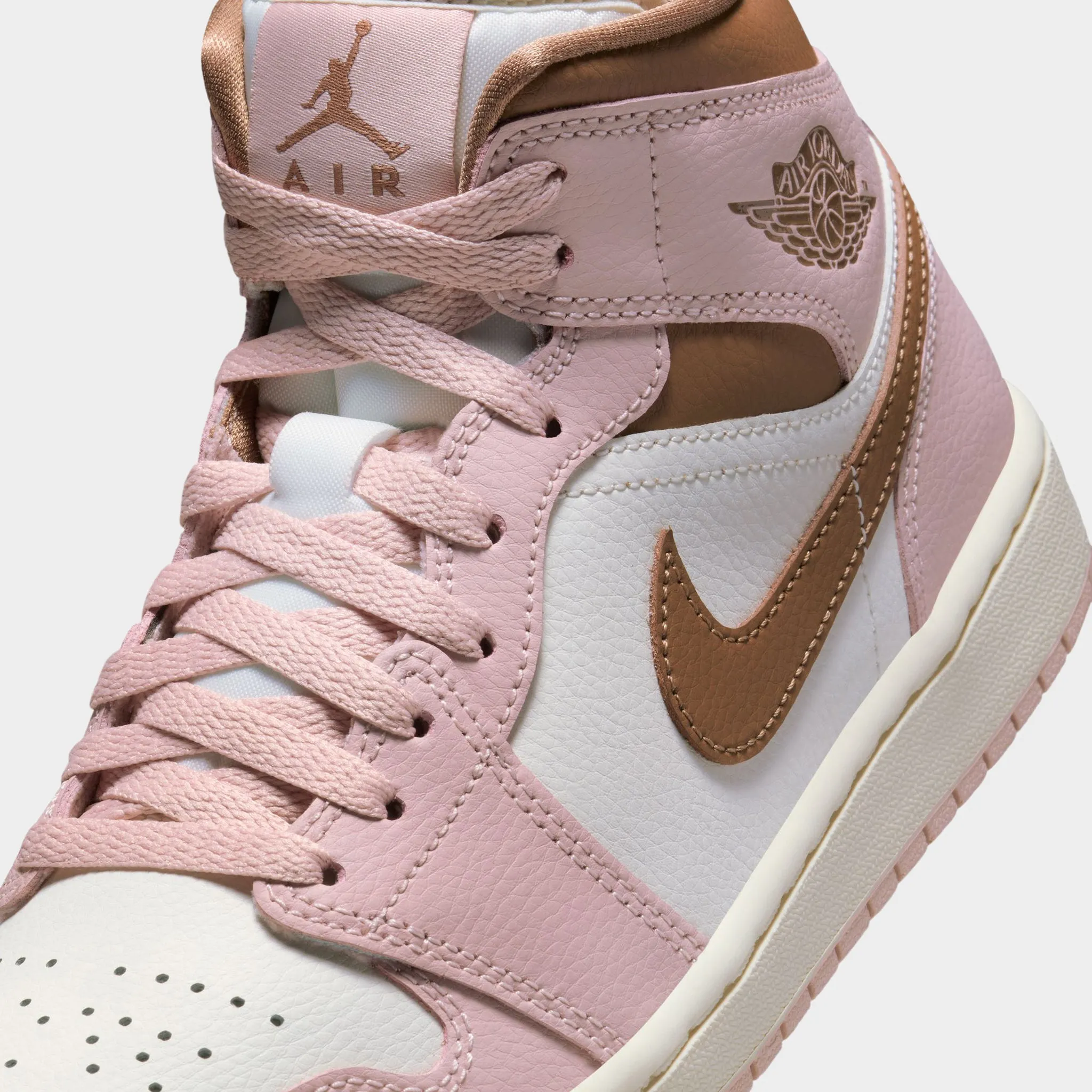 Jordan Women's 1 Mid Pink Oxford / Archaeo Brown - Sail