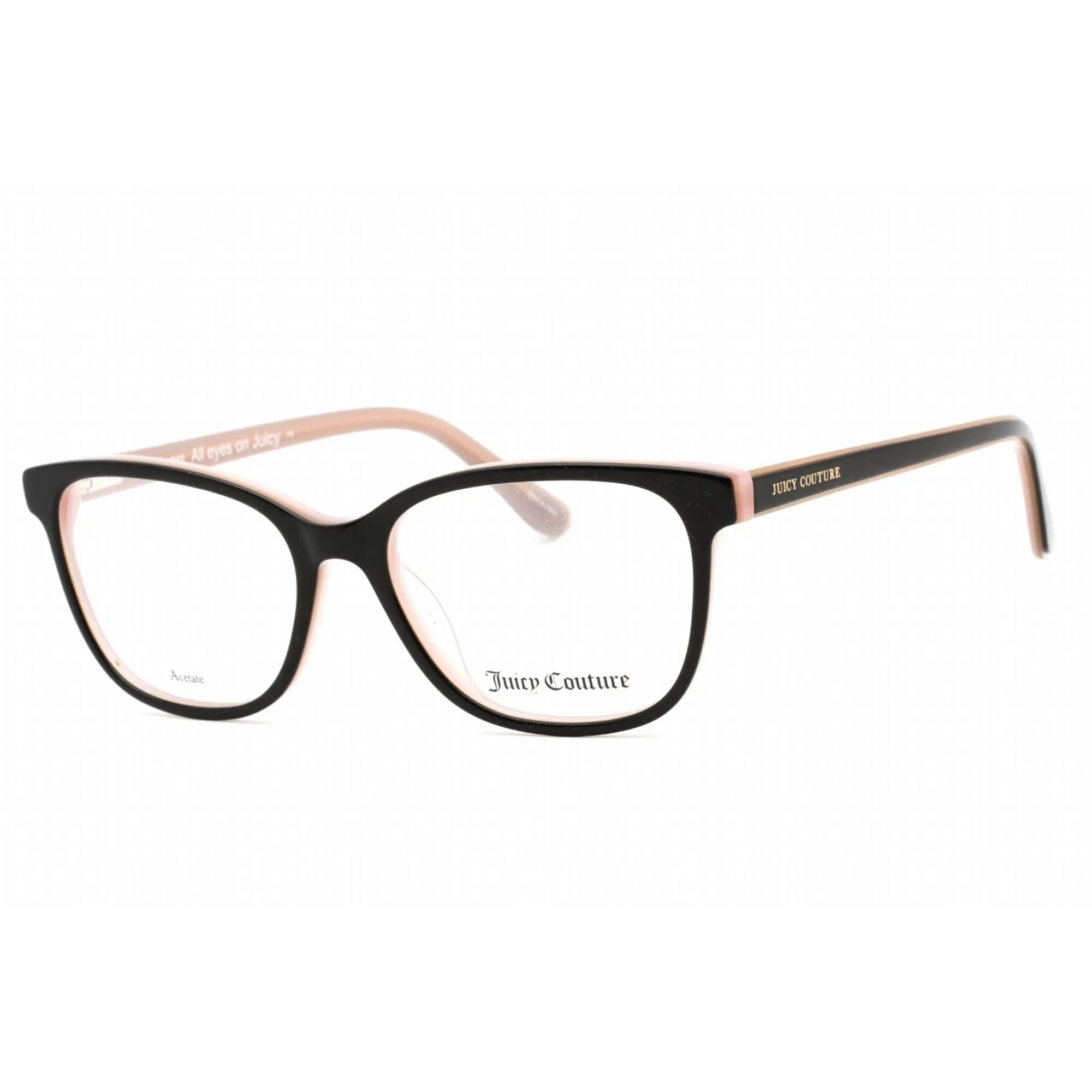 Juicy Couture Women's Eyeglasses - Black Pink Plastic Full Rim Frame | JU 213 03H2 00