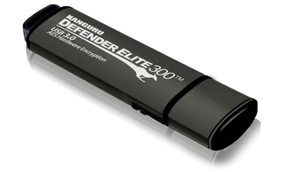 Kanguru Defender Elite300™ FIPS 140-2 Certified, Secure, SuperSpeed USB 3.0, Hardware Encrypted Flash Drive