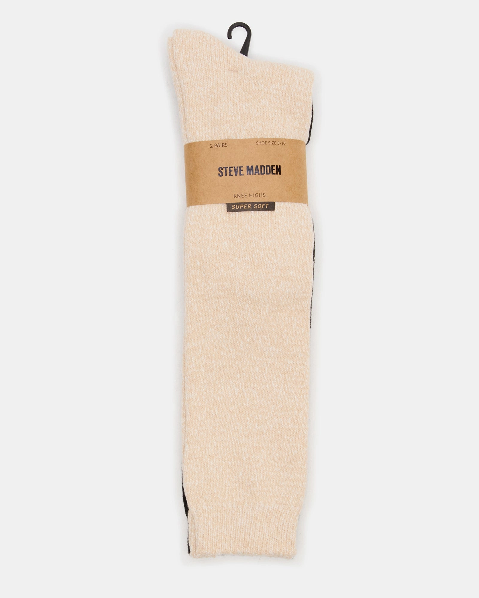 KNEE HIGH SOCKS BLACK/TAN