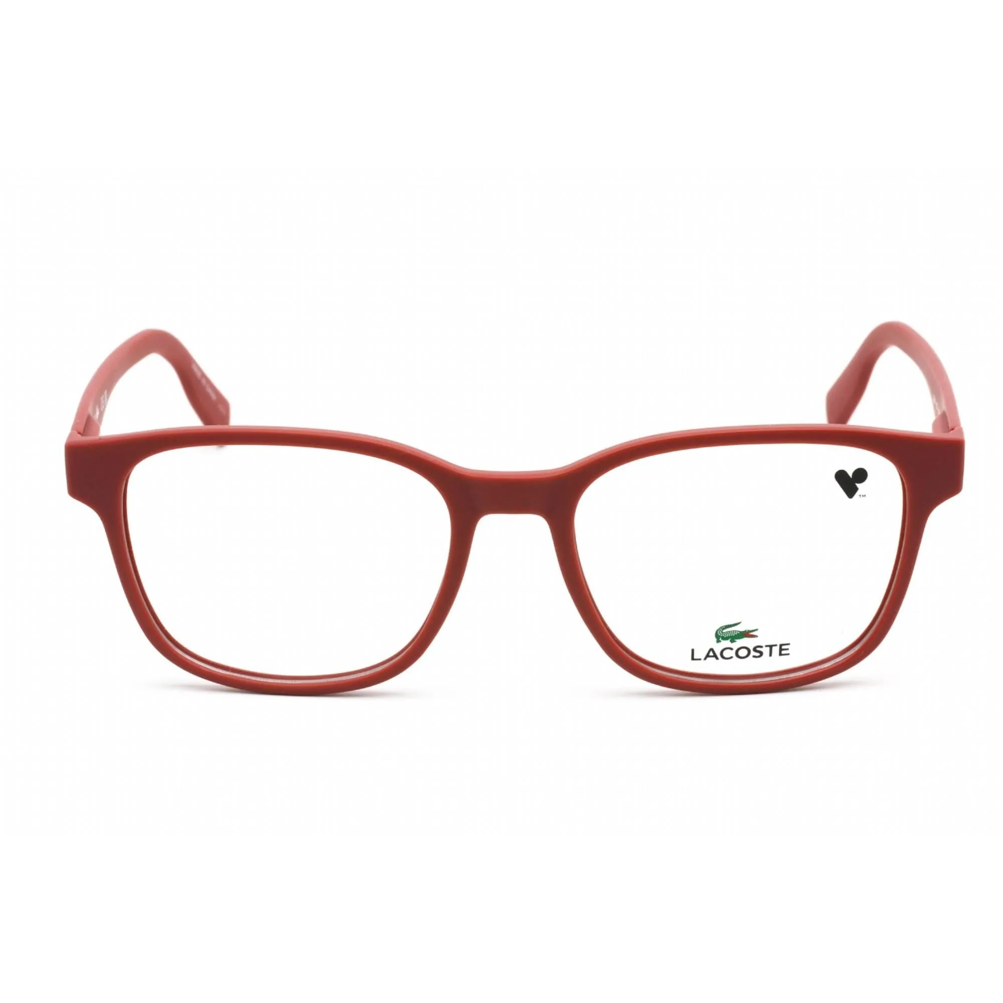 Lacoste Women's Eyeglasses - Full Rim Matte Burgundy Plastic Rectangular | L2914 601