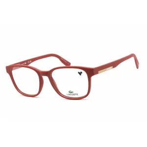 Lacoste Women's Eyeglasses - Full Rim Matte Burgundy Plastic Rectangular | L2914 601