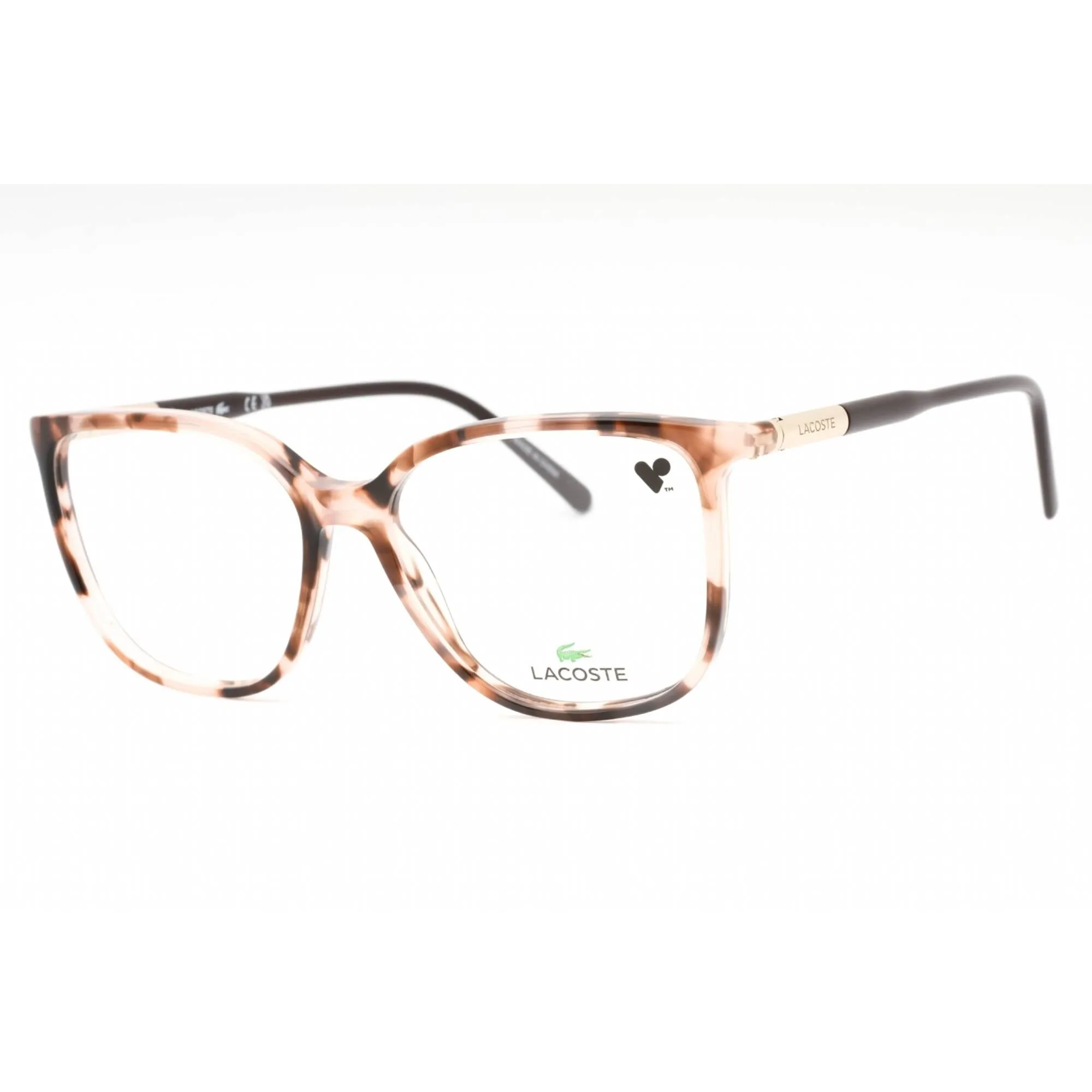 Lacoste Women's Eyeglasses - Rose Tortoise Plastic Cat Eye Full Rim Frame | L2892 690