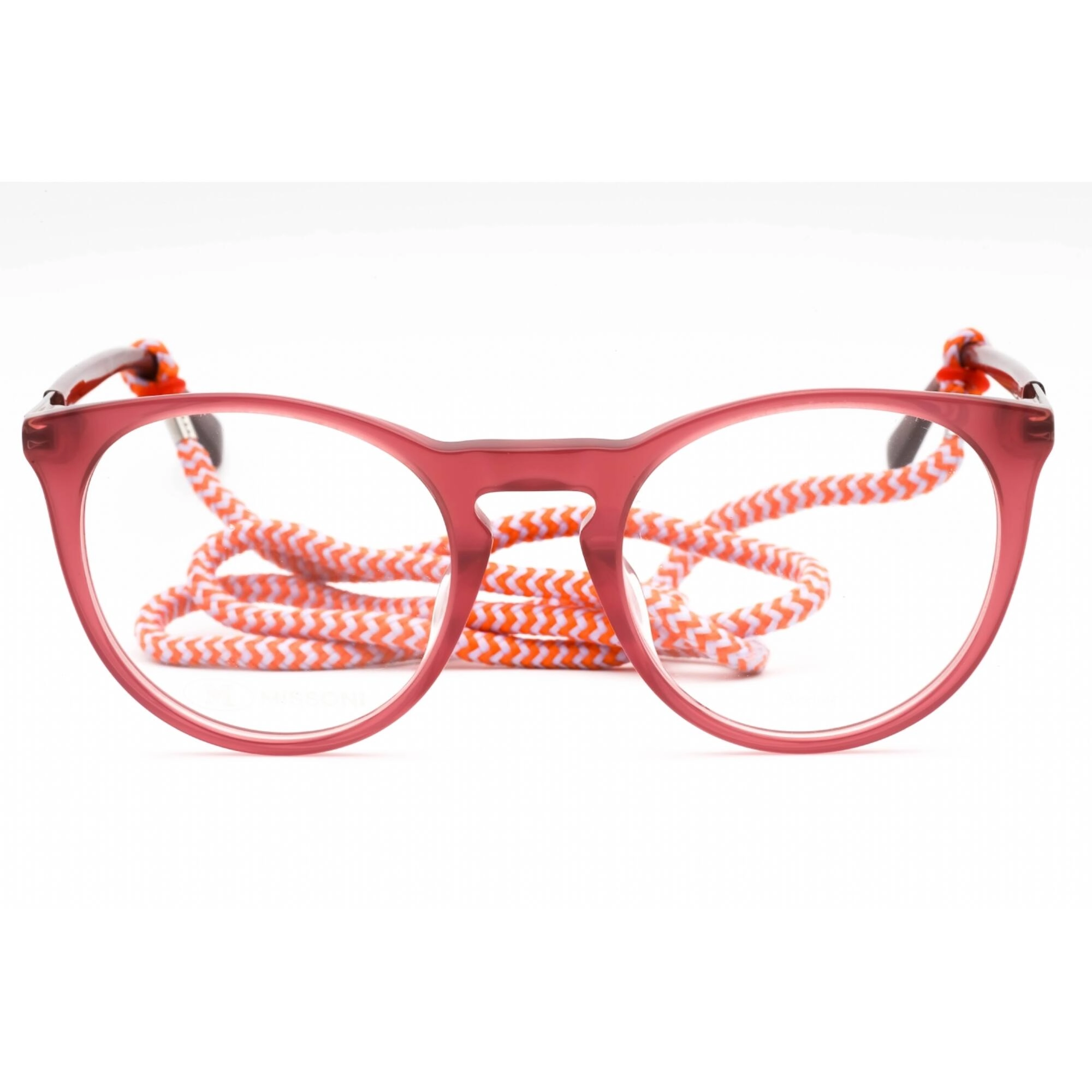 M Missoni Women's Eyeglasses - Mauve Plastic Round Full Rim Frame | MMI 0050 0G3I 00