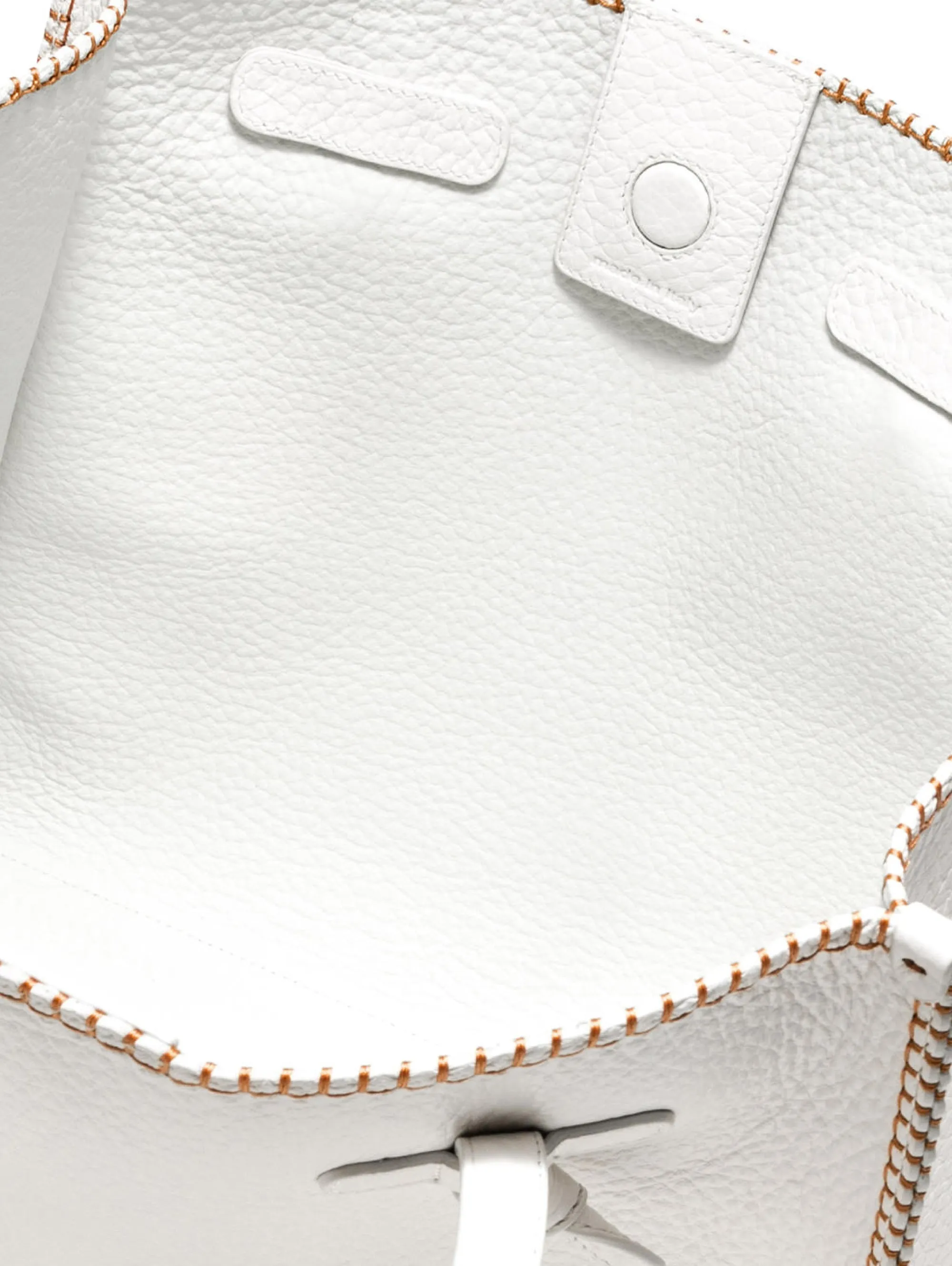 Marcella White Leather Shoulder Bag