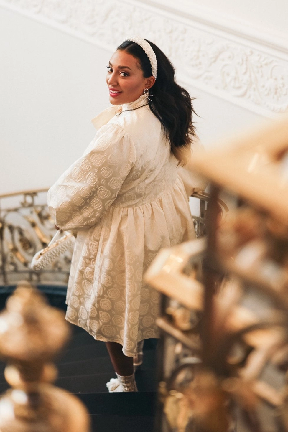 Mercedes Dress in Cream - FINAL SALE