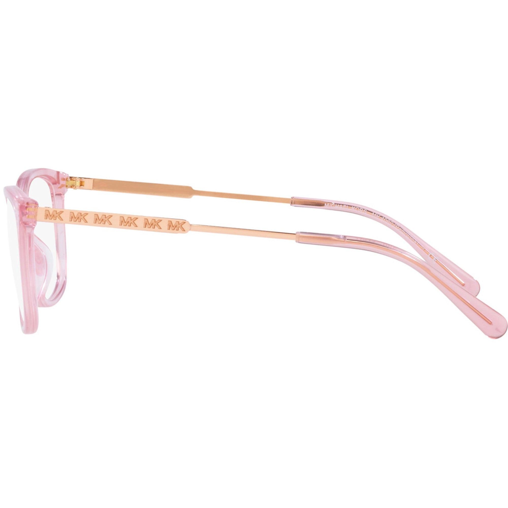 Michael Kors Women's Eyeglasses - Transparent Pink Plastic Square Frame | 0MK4092 3101