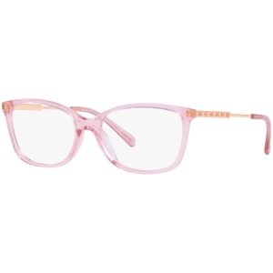 Michael Kors Women's Eyeglasses - Transparent Pink Plastic Square Frame | 0MK4092 3101