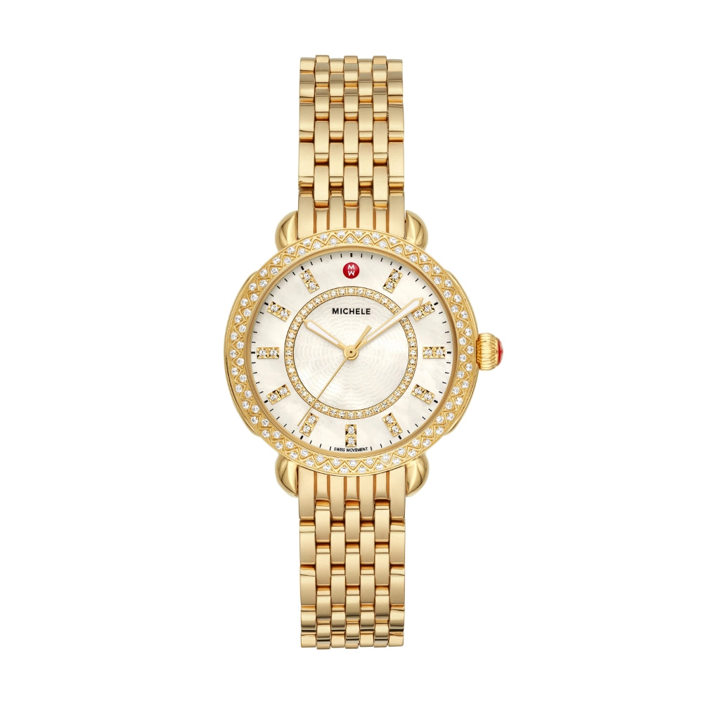 Michele Sidney Classic Gold-Tone Watch