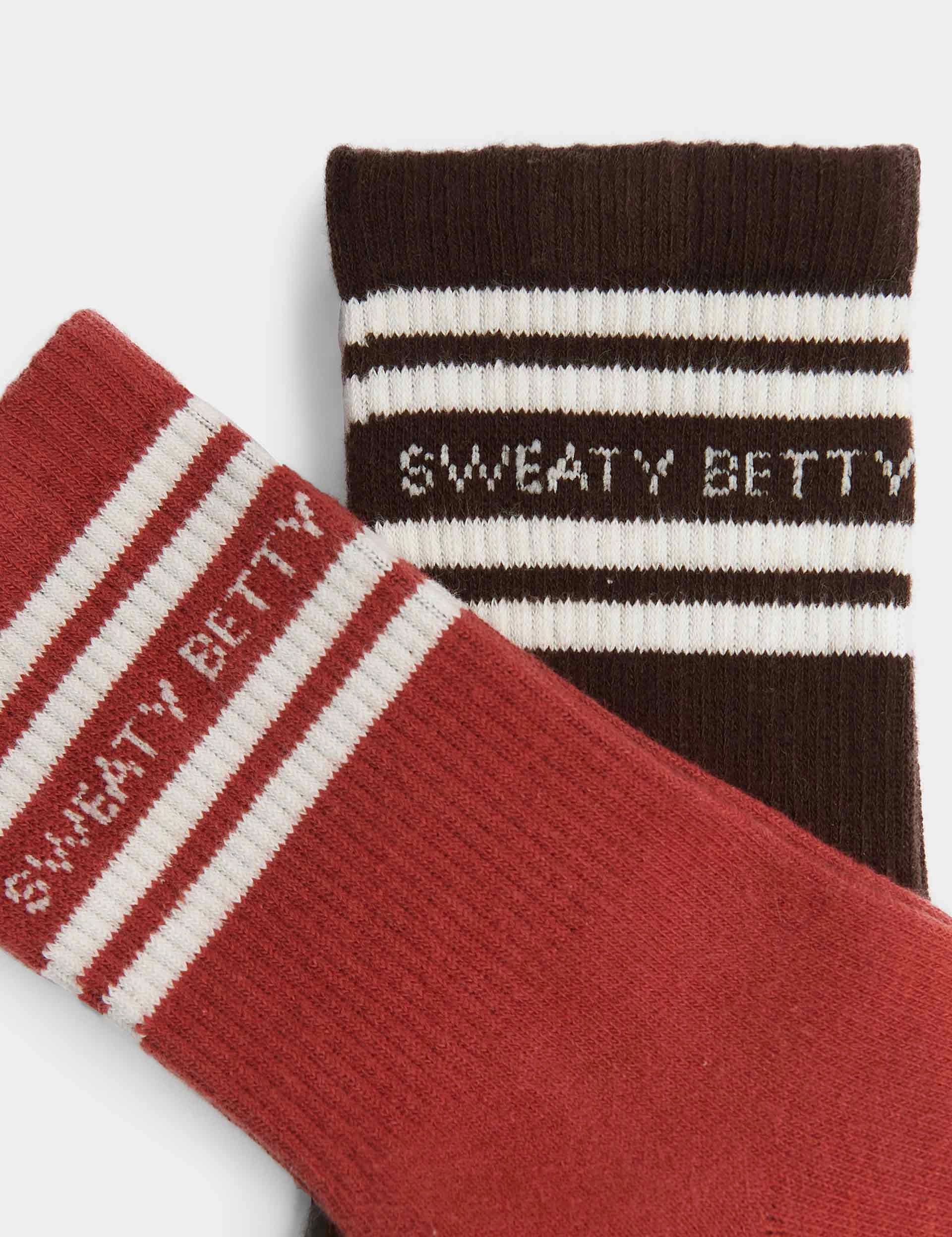 Mid Length Ankle Gripper Socks 2 pack - Sable Brown