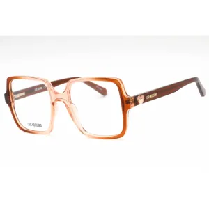 Moschino Love Women's Eyeglasses - Brown Peach Plastic Butterfly Frame | MOL597 MS5