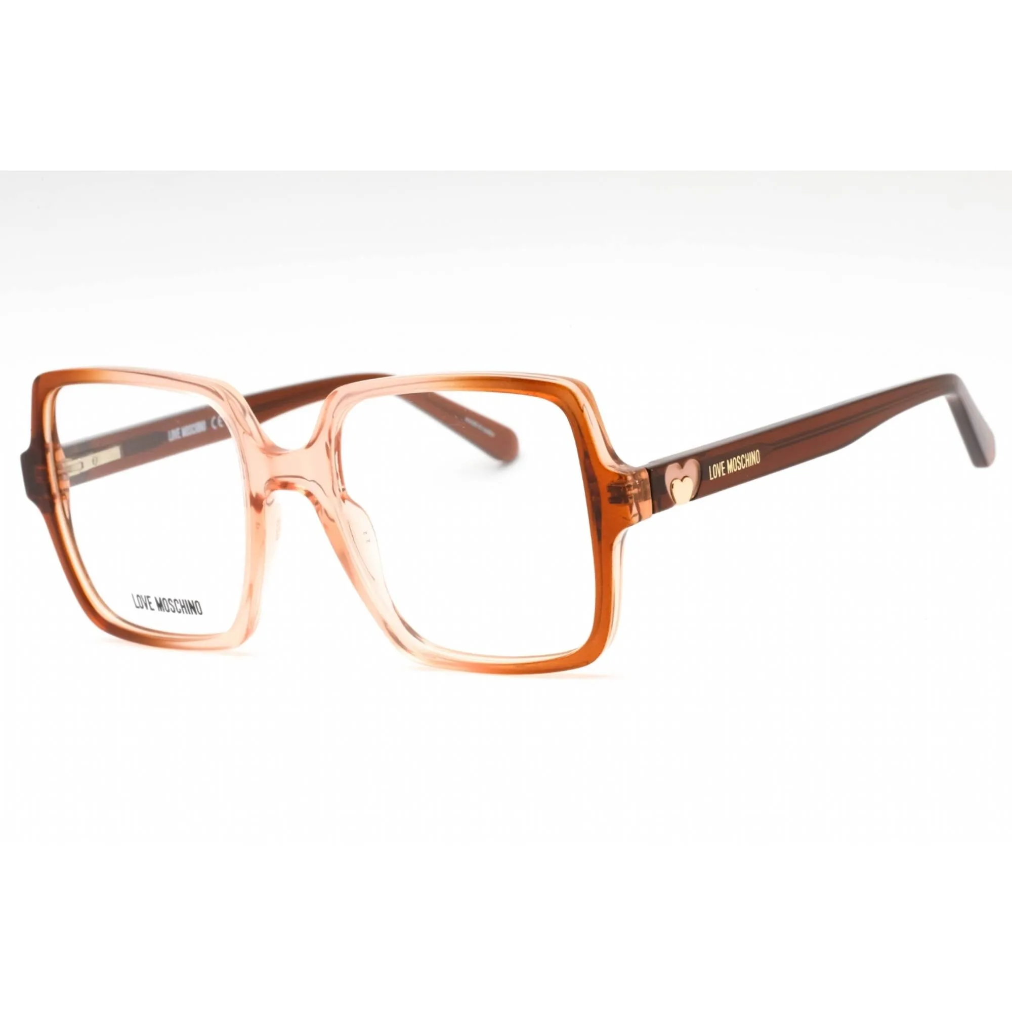 Moschino Love Women's Eyeglasses - Brown Peach Plastic Butterfly Frame | MOL597 MS5