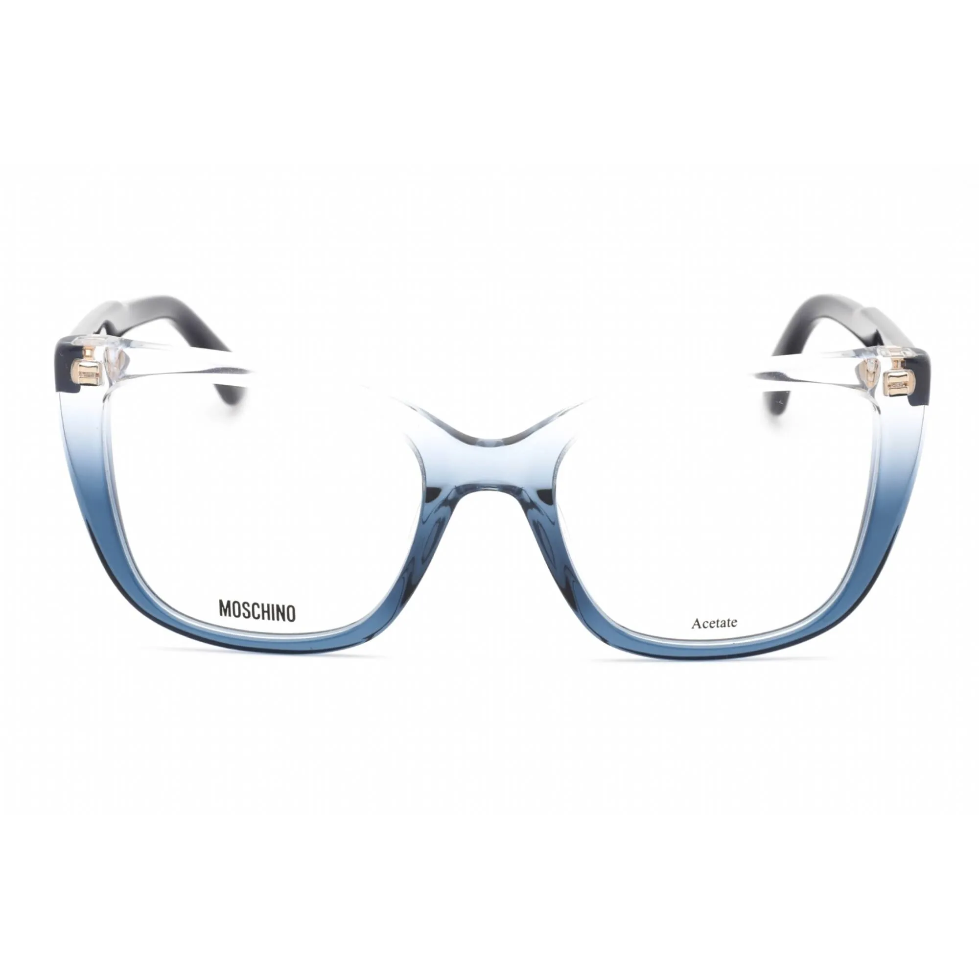 Moschino Women's Eyeglasses - Crystal Blue Plastic Cat Eye Frame | MOS603 0QM4 00