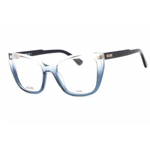 Moschino Women's Eyeglasses - Crystal Blue Plastic Cat Eye Frame | MOS603 0QM4 00