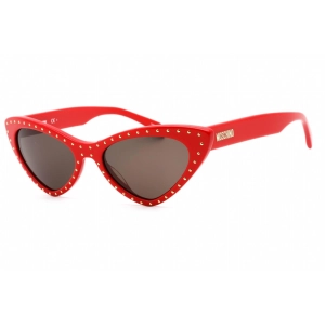 Moschino Women's Sunglasses - Red Cat Eye Plastic Frame Grey Lens | MOS006/S 0C9A IR