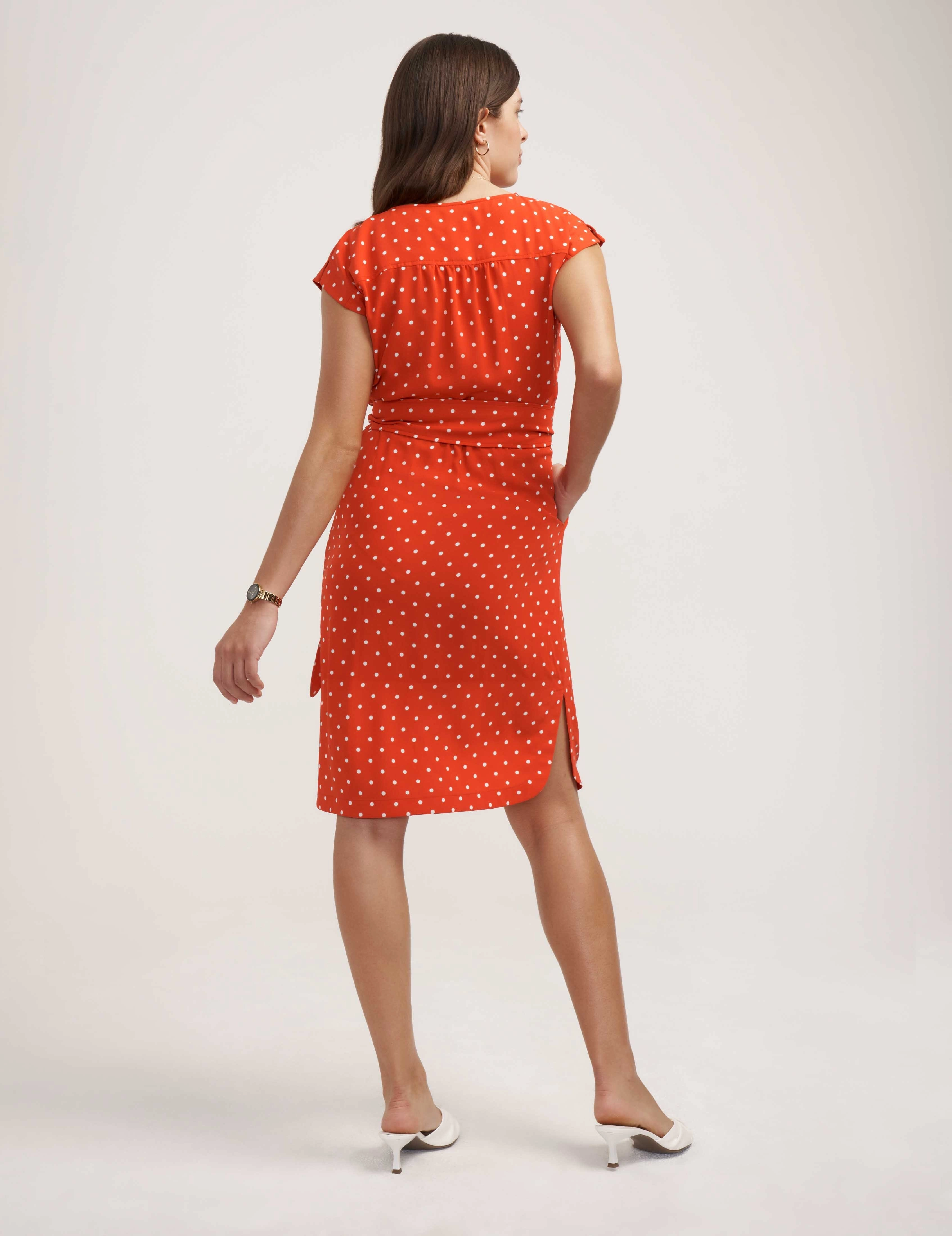 Open Collar Shirt Dress- Sale