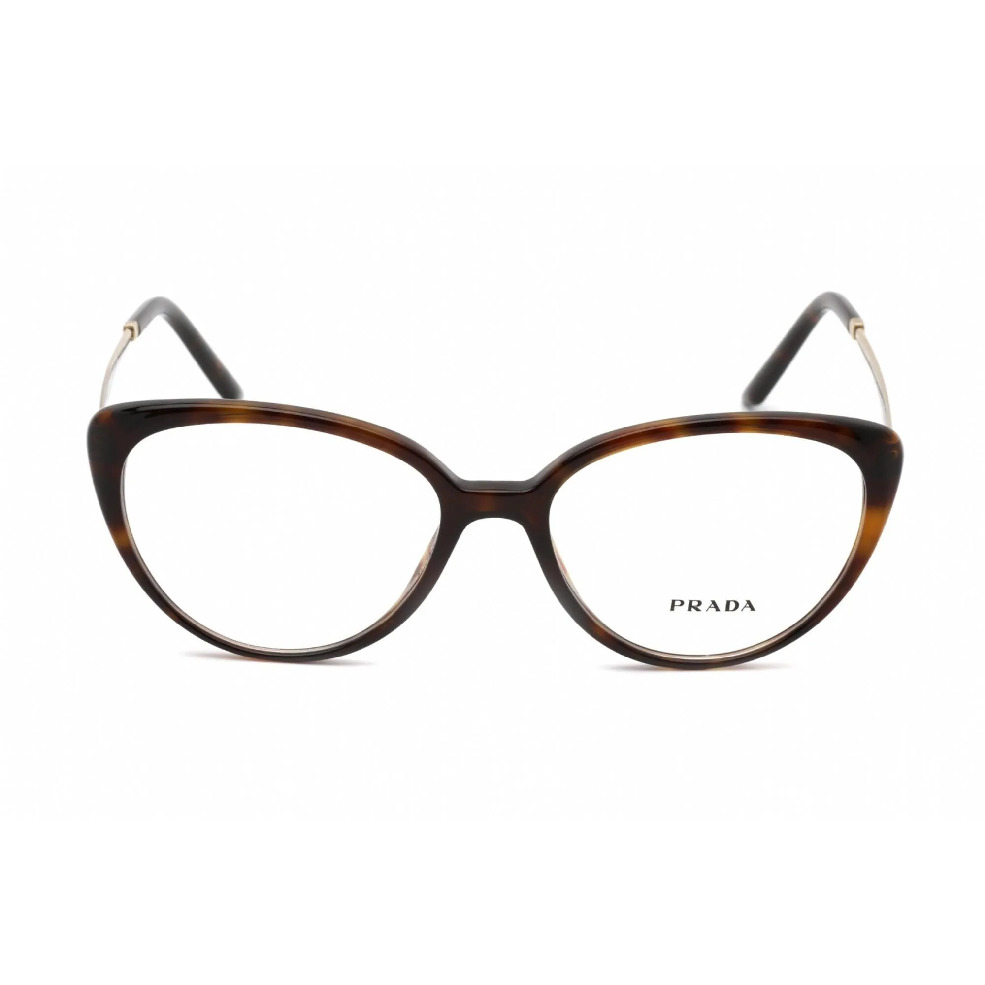 Prada Women's Eyeglasses - Clear Lens Havana Plastic Cat Eye Frame | 0PR 06WV 2AU1O1