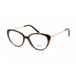 Prada Women's Eyeglasses - Clear Lens Havana Plastic Cat Eye Frame | 0PR 06WV 2AU1O1