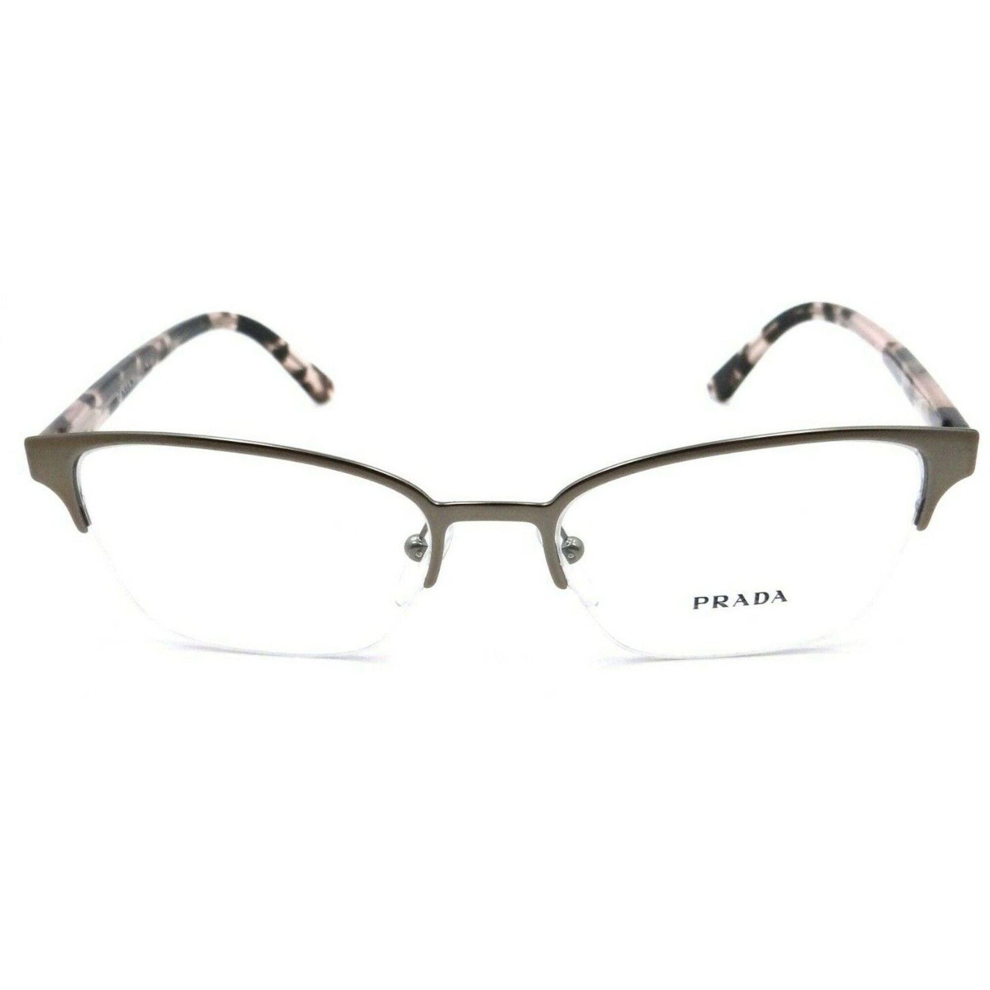 Prada Women's Eyeglasses - Cocoa Metal Half Rim Cat Eye | PRADA 0PR 61XV ROU1O152