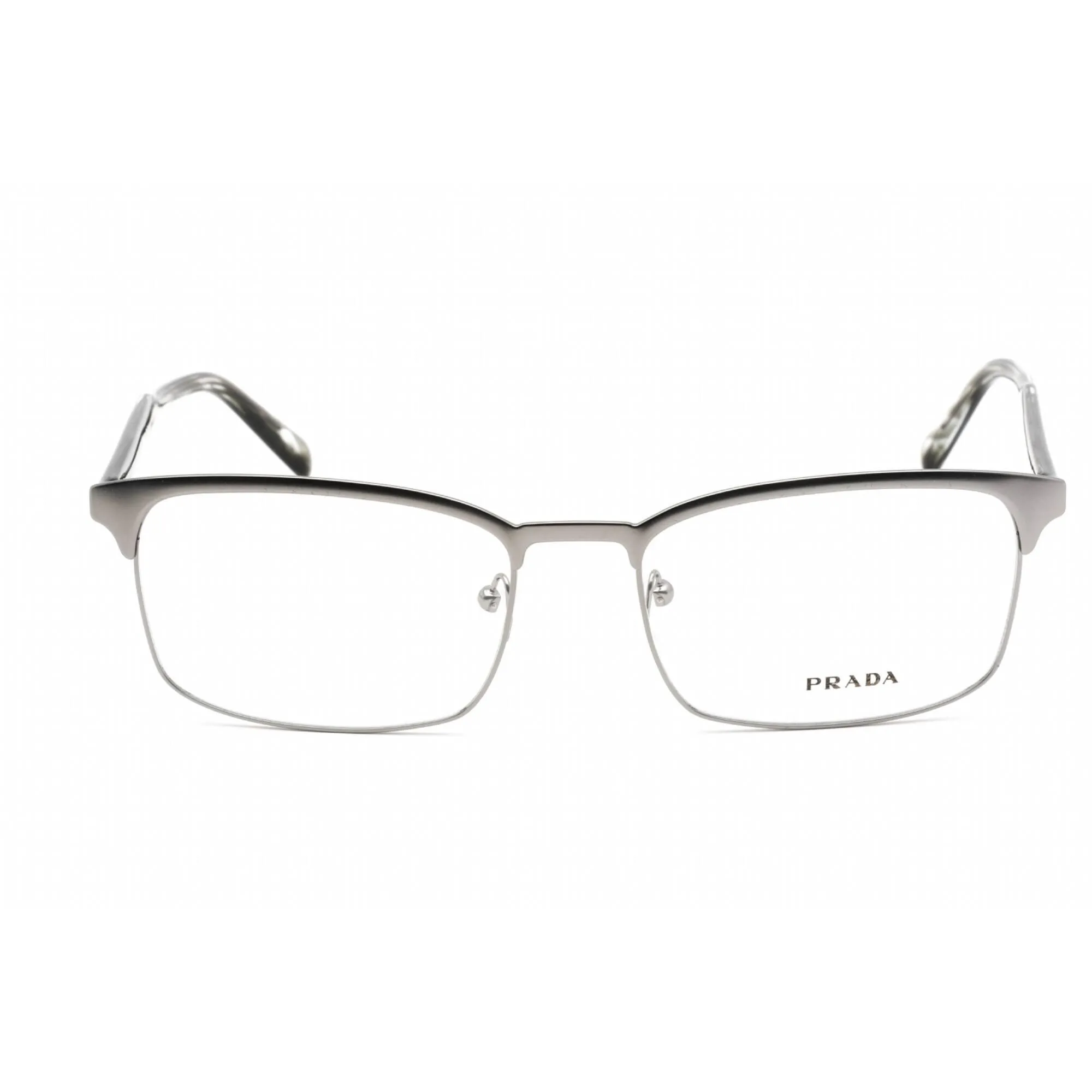 Prada Women's Eyeglasses - Matte Gunmetal Grey Metal Cat Eye Frame | 0PR 54WV 7CQ1O1