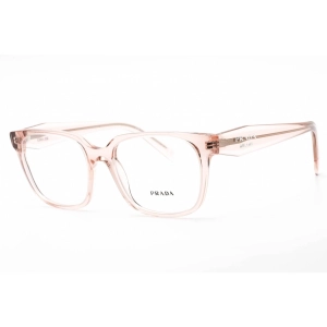 Prada Women's Eyeglasses - Rectangular Crystal Pink Plastic Frame | 0PR 17ZV 15J1O1