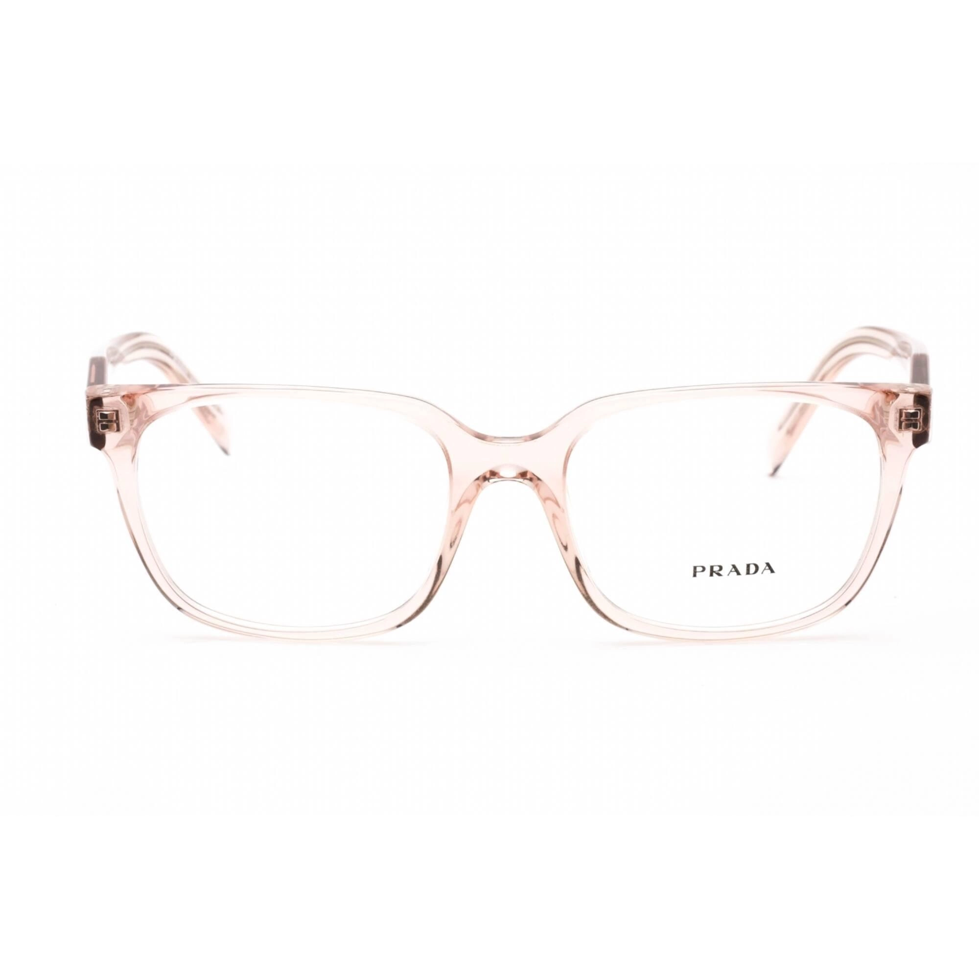 Prada Women's Eyeglasses - Rectangular Crystal Pink Plastic Frame | 0PR 17ZV 15J1O1