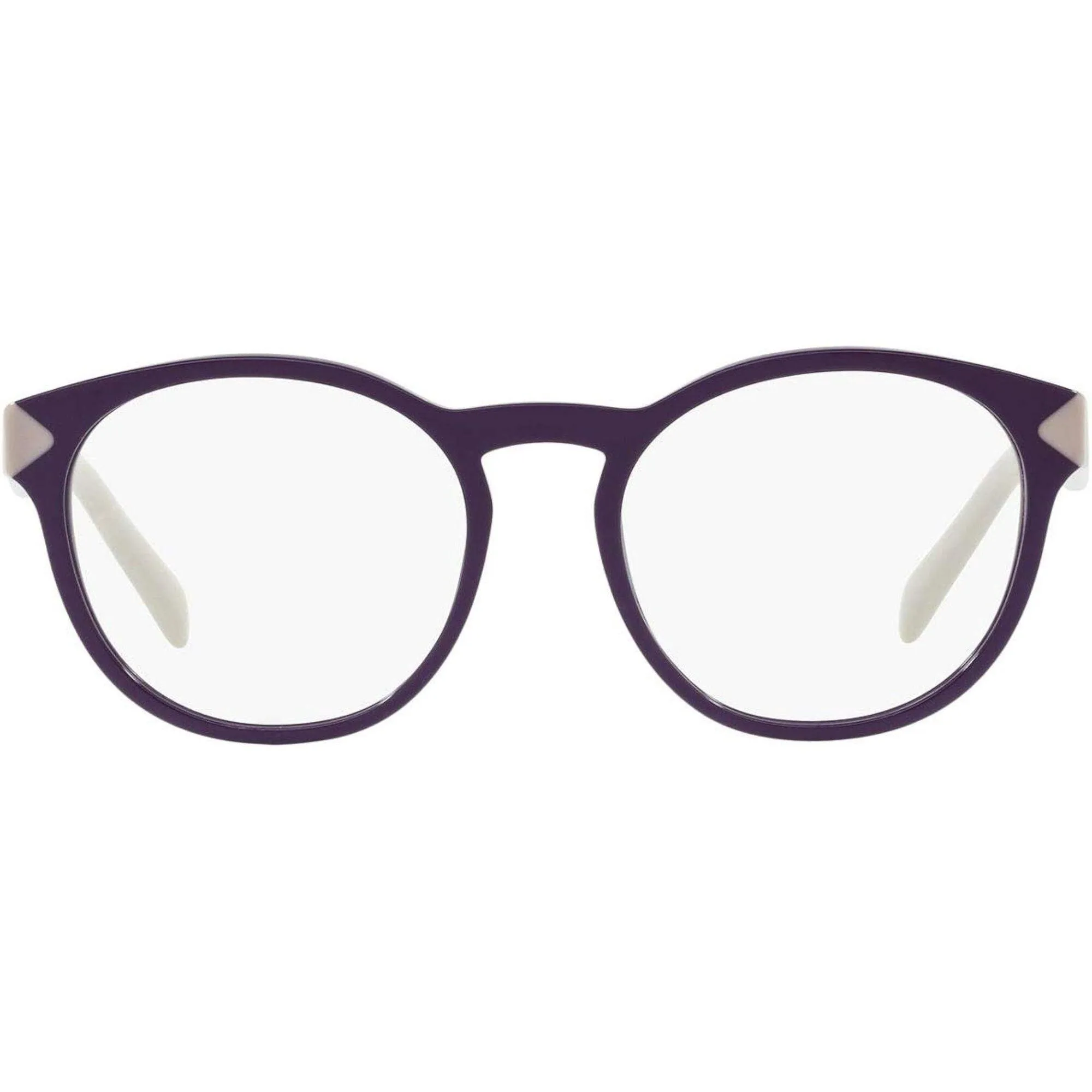 Prada Women's Eyeglasses - Violet Plastic Full Rim Round Frame | PRADA 0PR 16TV VIN1O1