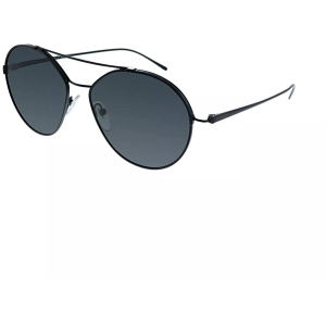 Prada Women's Sunglasses - Black Metal Oval Frame Gray Lens | PRADA 0PR 56US 1AB5S055