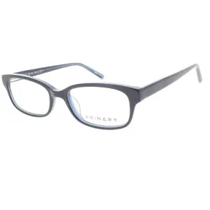 Primary Women's Eyeglasses - Demo Lens Plastic Rectangular Full Rim Frame | 1065 NAVY