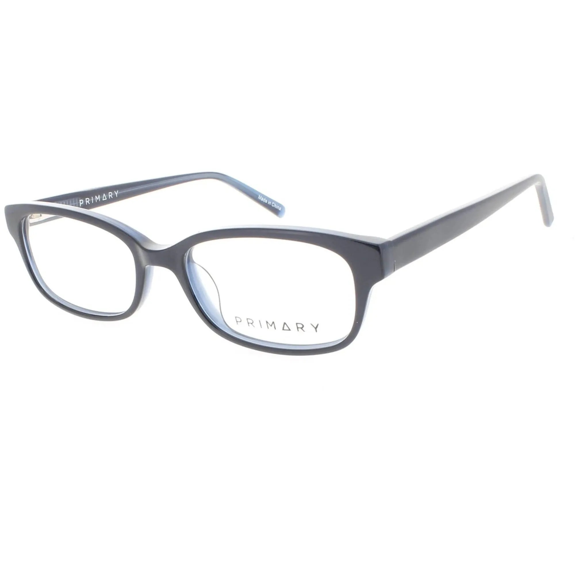 Primary Women's Eyeglasses - Demo Lens Plastic Rectangular Full Rim Frame | 1065 NAVY