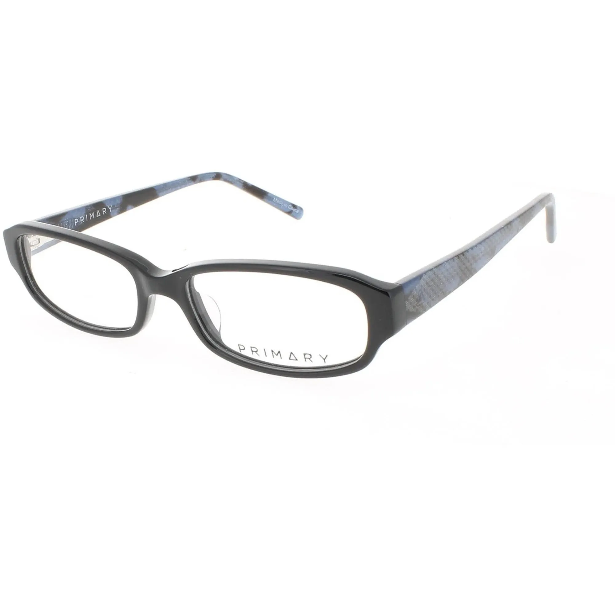Primary Women's Eyeglasses - Demo Lens Plastic Rectangular Full Rim Frame | 1067 BLACK