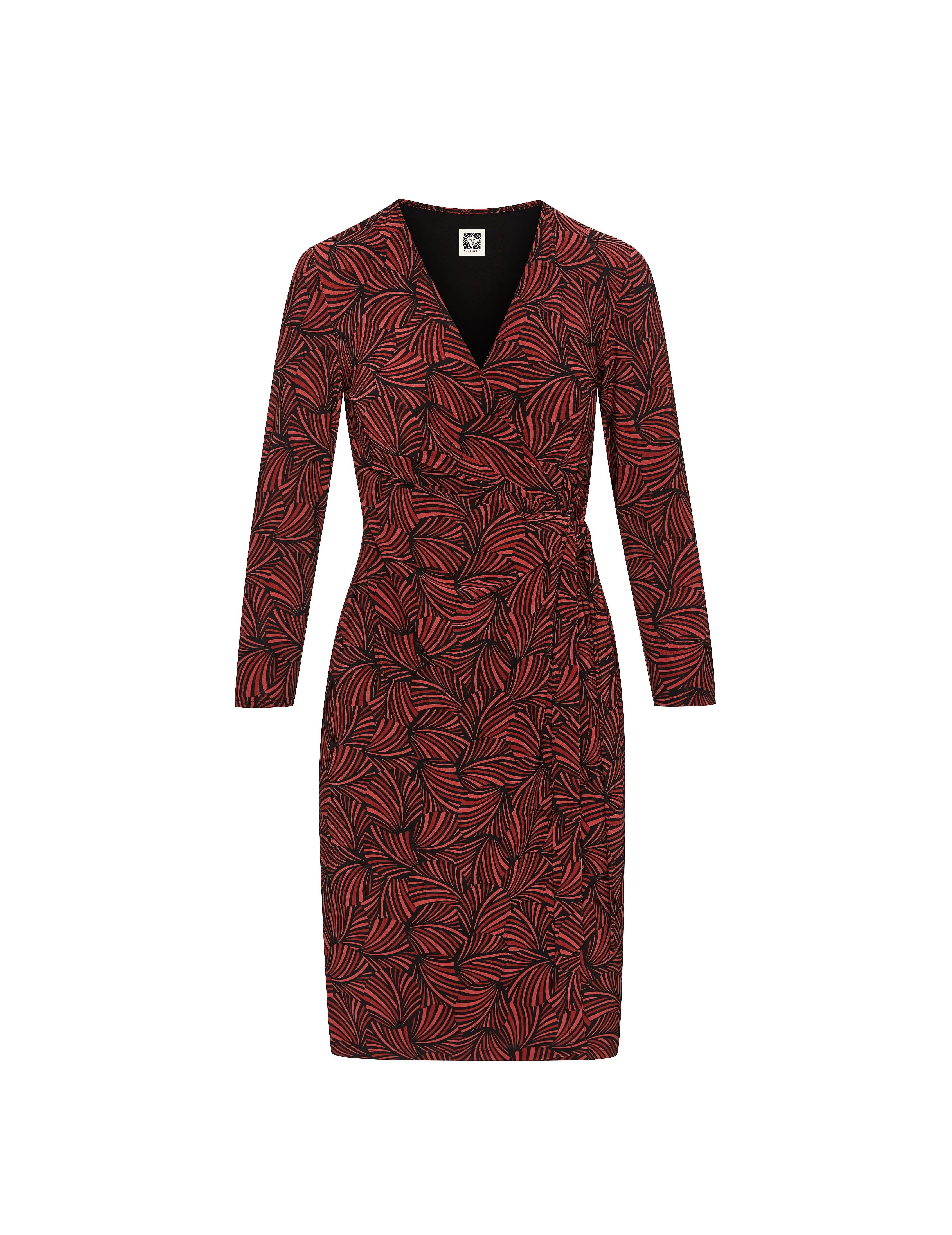 Printed Faux Wrap Dress- Sale