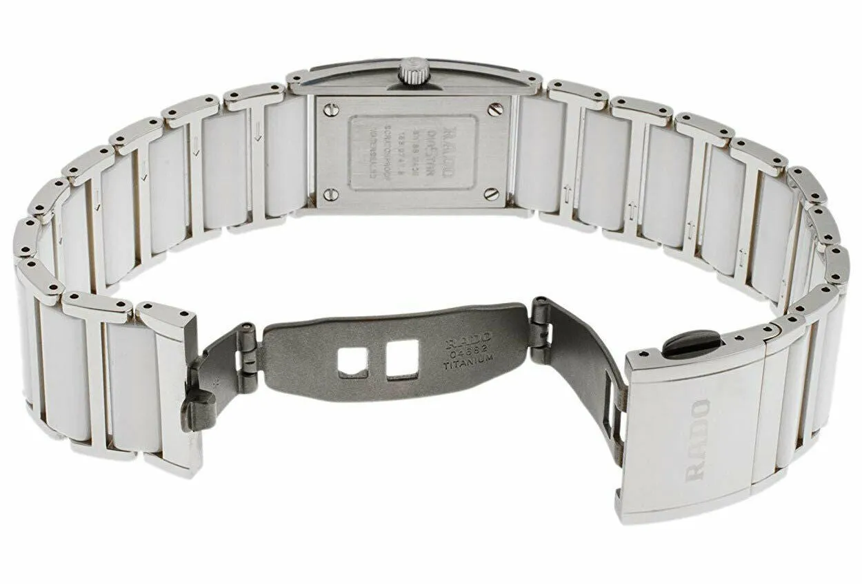 Rado Integral Jubile Stainless Steel and White Ceramic Quartz Mother of Pearl Dial Diamonds Womens Watch R20747901