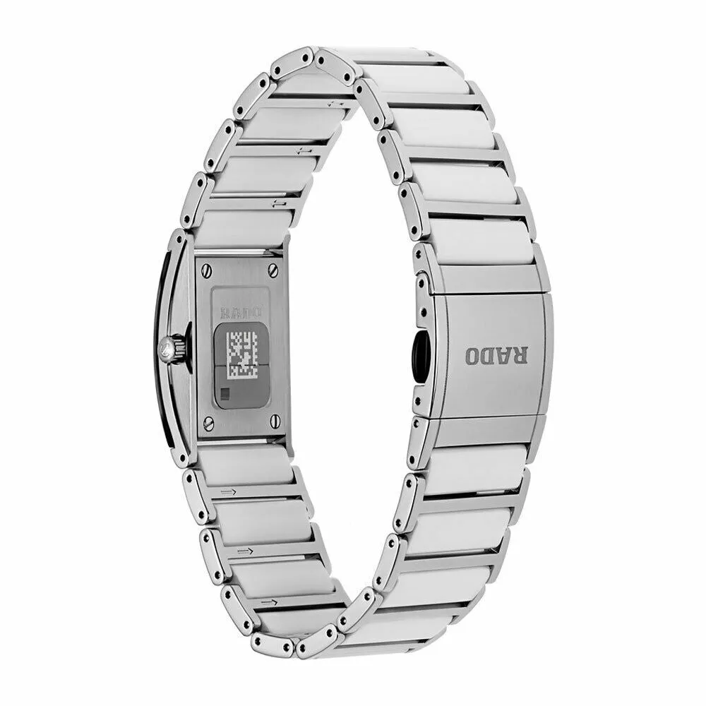 Rado Integral Jubile Stainless Steel and White Ceramic Quartz Mother of Pearl Dial Diamonds Womens Watch R20747901