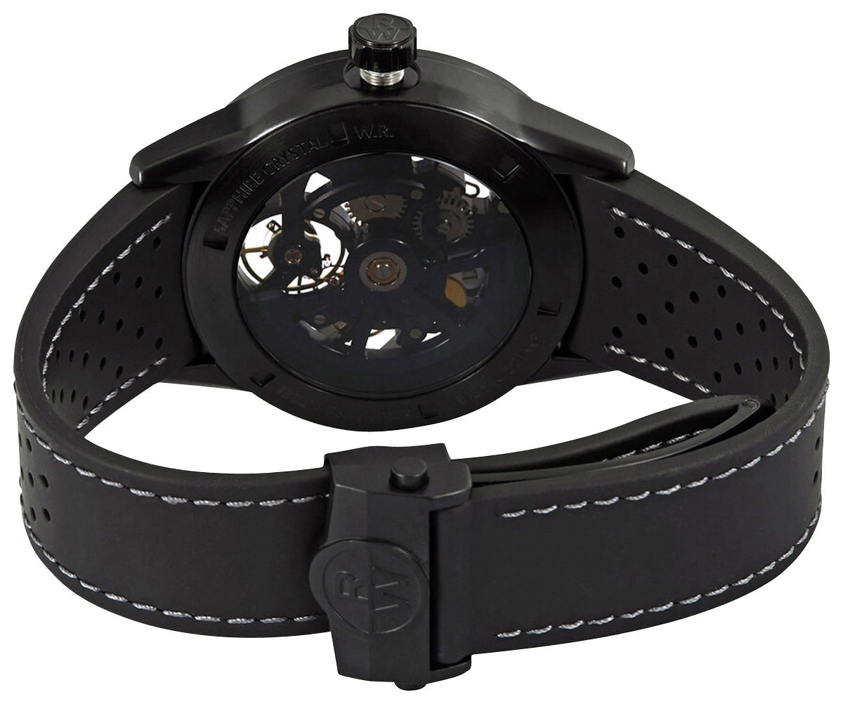 Raymond Weil Freelancer Automatic Black PVD Skeleton Dial Black Rubber Strap Mens Watch 2785-BKR-20000