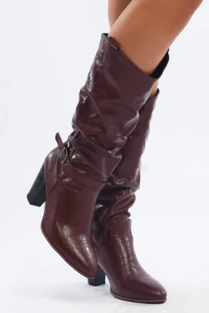 Red Knee High Boots
