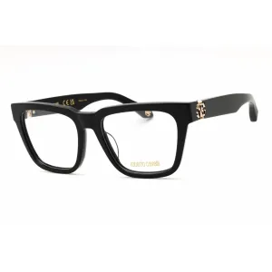 Roberto Cavalli Women's Eyeglasses - Black Acetate Square Full Rim | VRC026M 0700